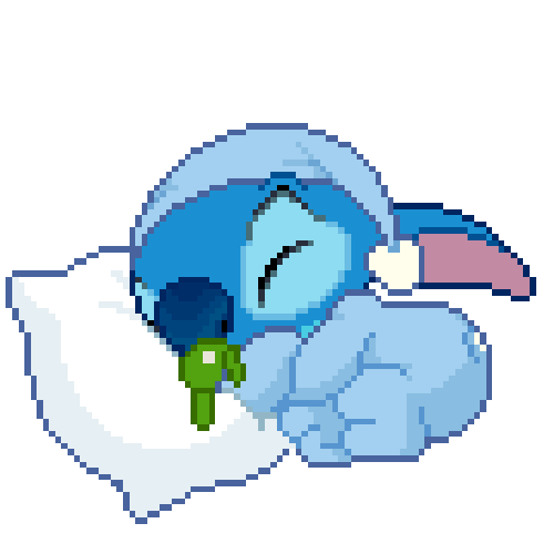 Stitch sleeping...